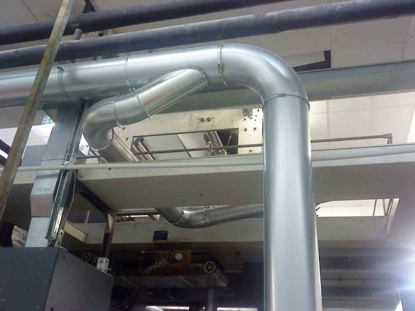 Fabricated ducting installed around industrial plant